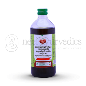 Vaidyaratnam Madhuyashtyadi Thailam Chikkanapakam – 450 Ml