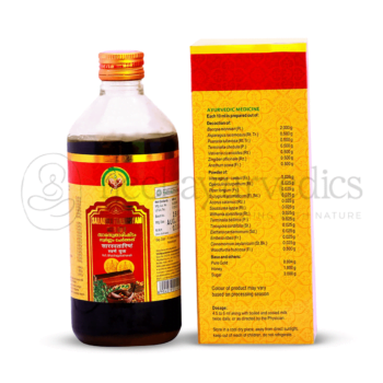 Vaidyaratnam Saraswatharishtam avec de l'or – 200 ml