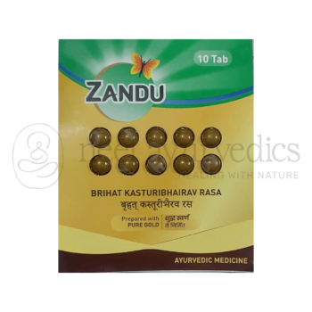 Zandu Brihat Kasturi Bhairav Rasa Gold – 10 Tab