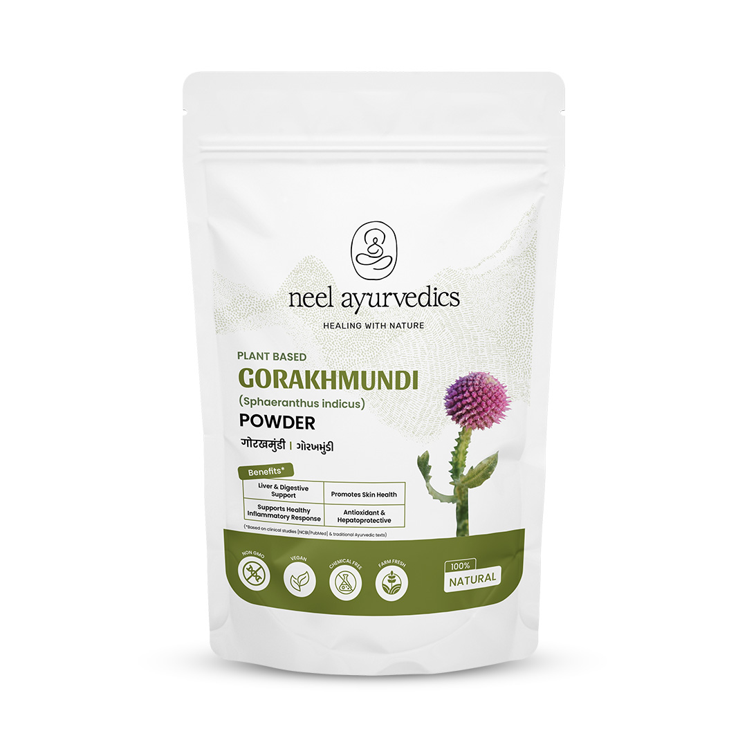 1 Gorakhmundi Powder Mockup Neel Ayurvédique Gorakhmundi Poudre