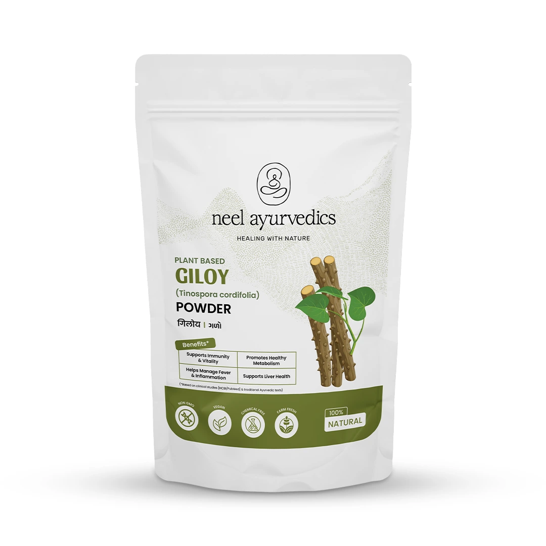 1 giloy powder mockup Neel Ayurvédique Giloy Poudre