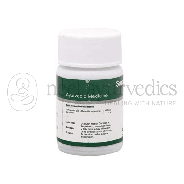 Dhanvantari Sarpagandha Ghanvati Tablets Grams1