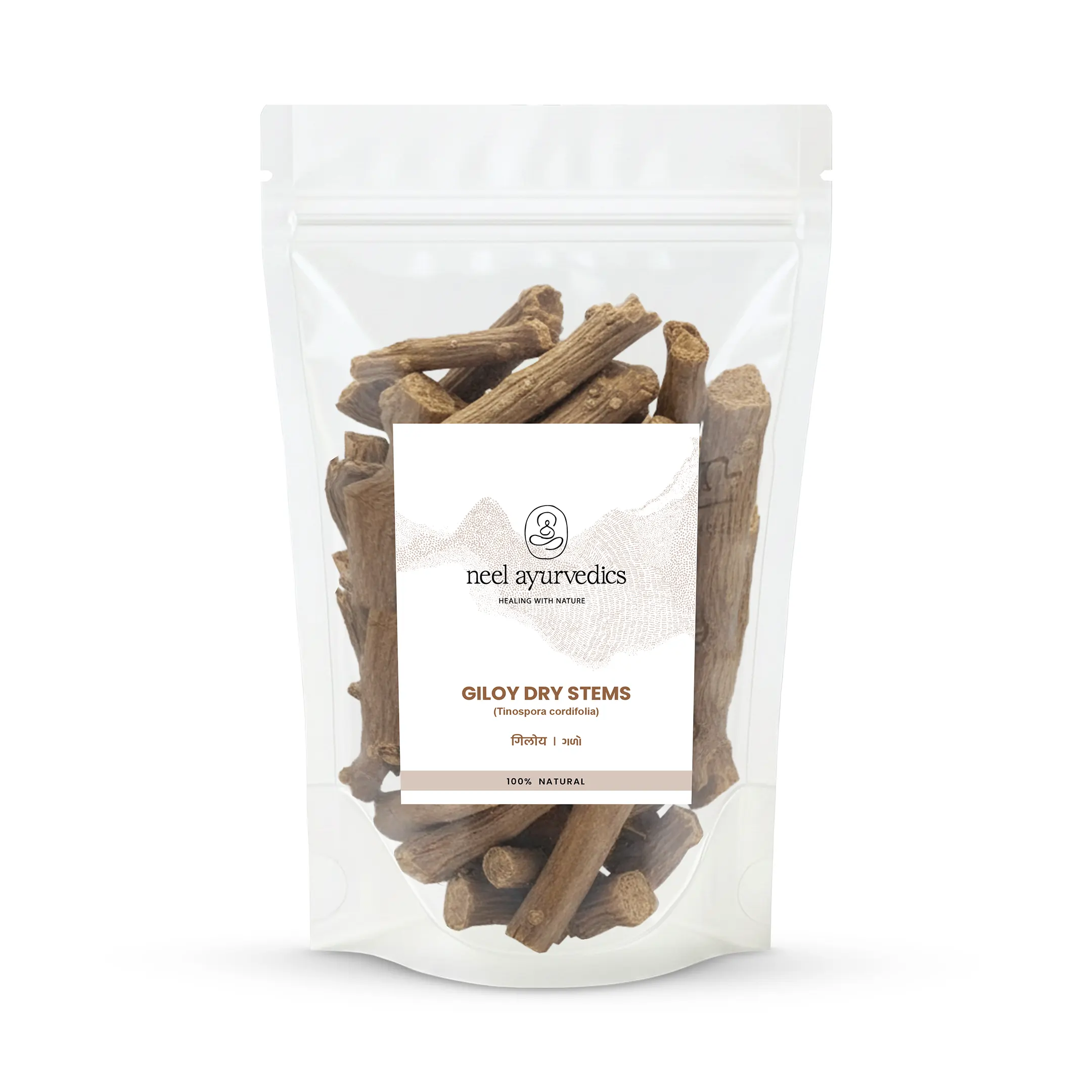 Giloy Dry Stems Whole Herbs Mockup Neel Ayurvédique Giloy Tiges sèches