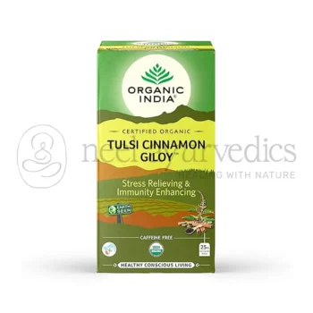 Organic India Tulsi Cinnamon Giloy – 25 Tea Bags
