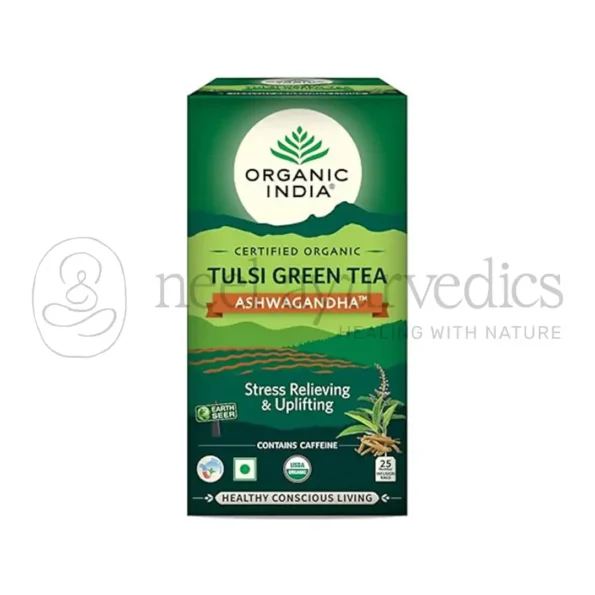 Organic India Tulsi Green Tea Ashwagandha – 25 Tea Bag